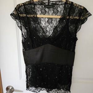 Black formal wear top size S